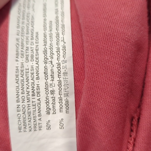 Stradivarius pink vneck oversized T-shirt - Picture 5 of 5